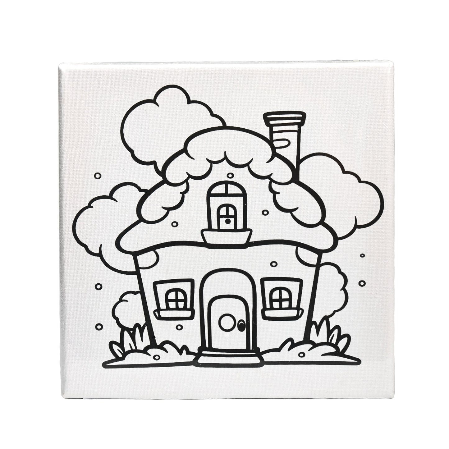 Coloring Painting 20*20 cm Stretched Canvas for Kids