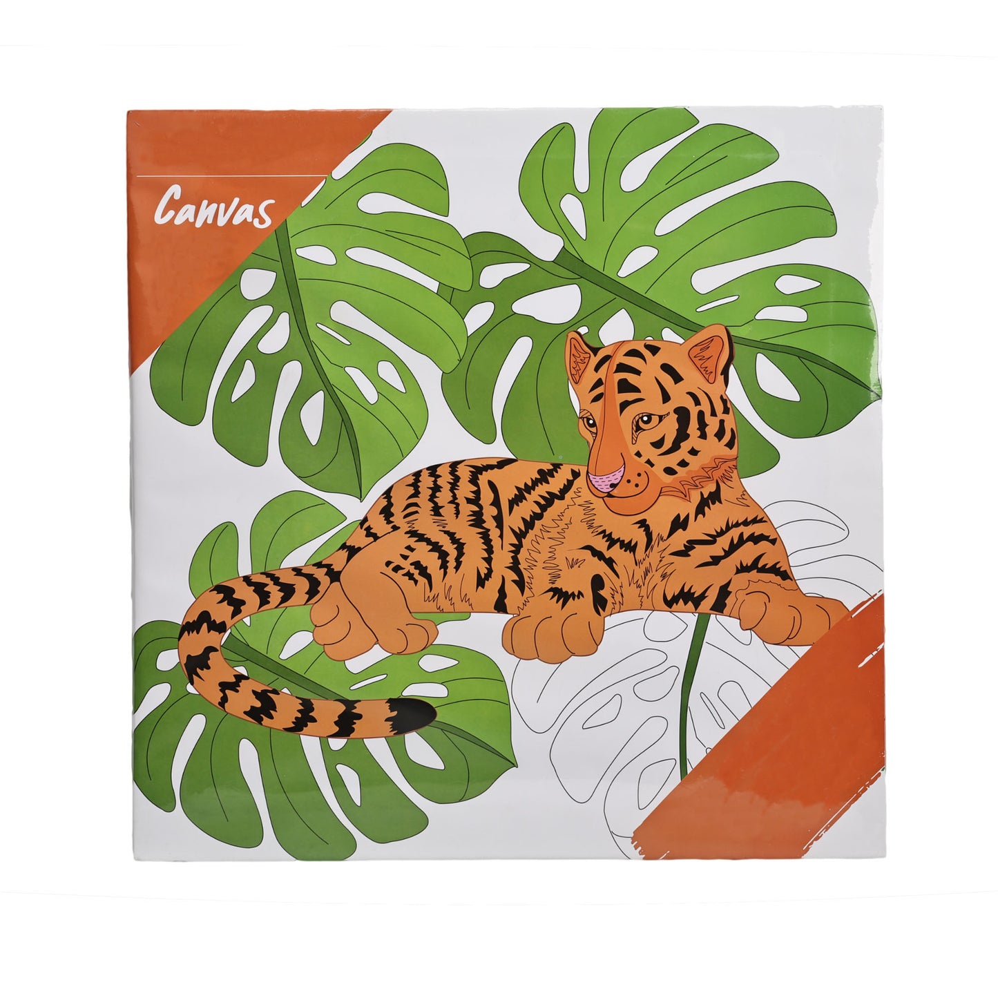 Coloring Painting Stretched Canvas 36*36 cm