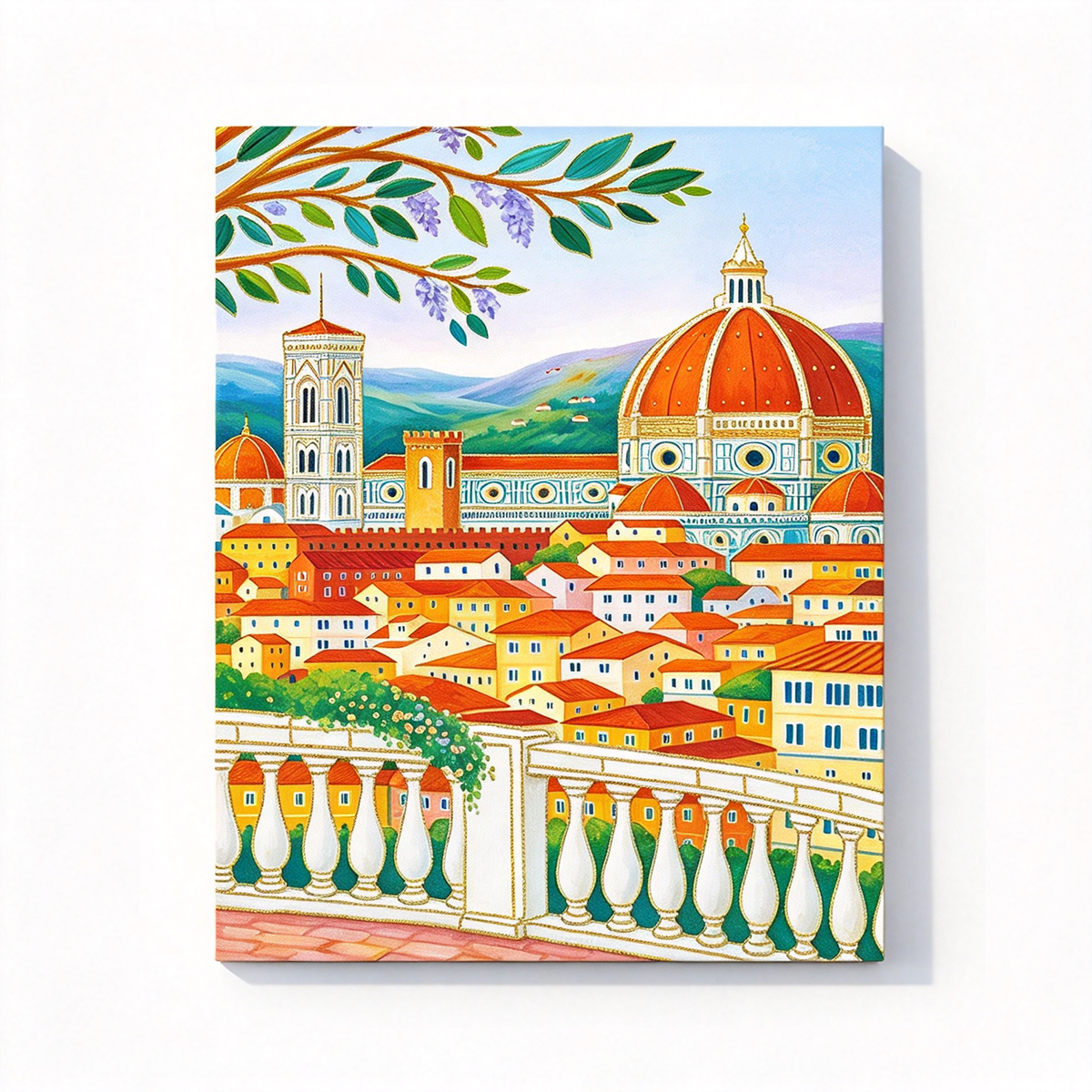 Gold Stamping Paint by Numbers 40*50 cm Landscape