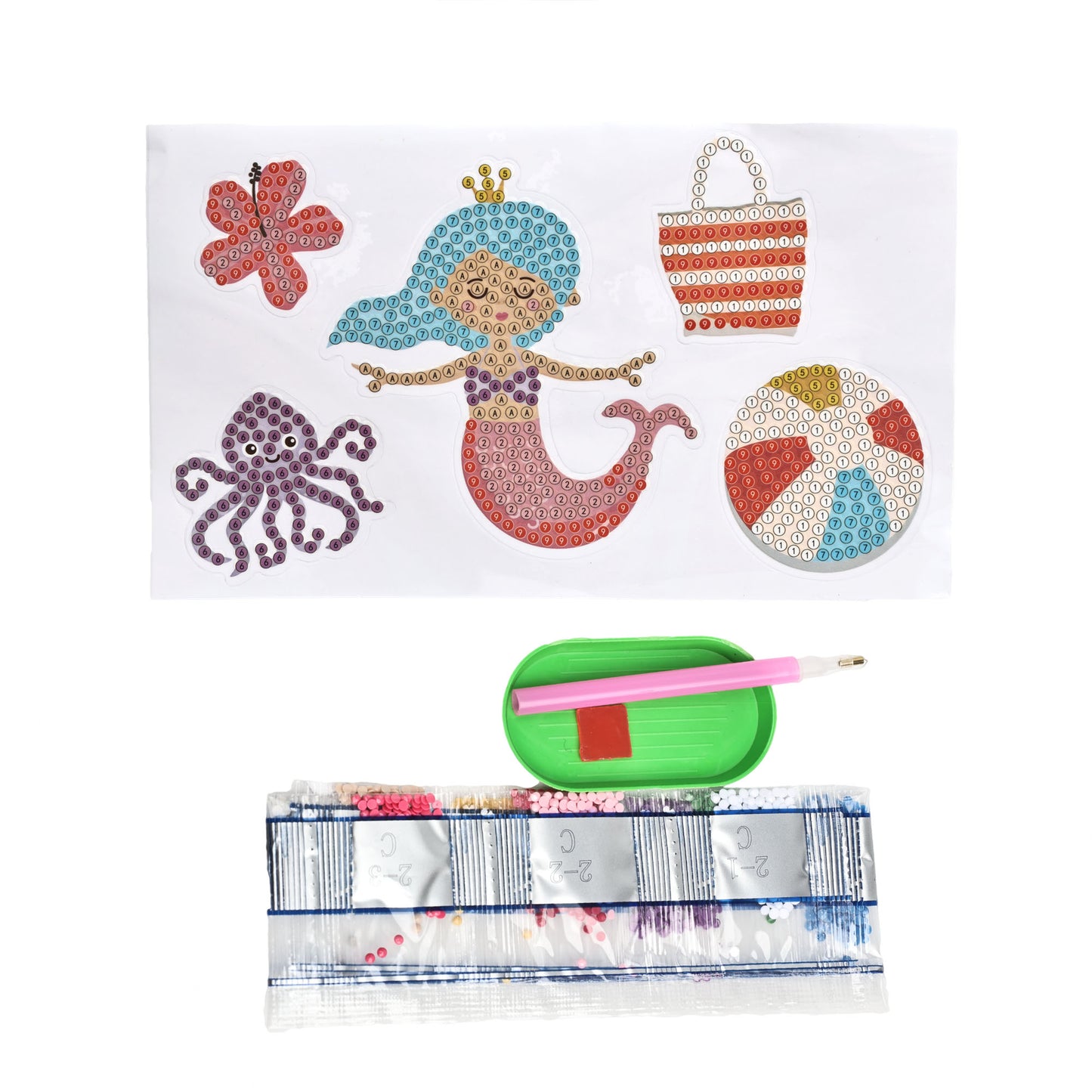 Diamond Painting 7*14 cm Paster 2 Pieces for Kids or Students
