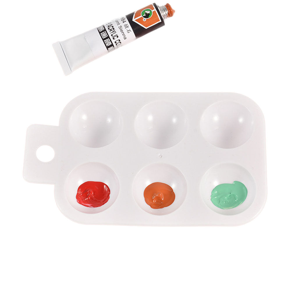 Rectangle Painting Palette 6 Wells with 1 Handle