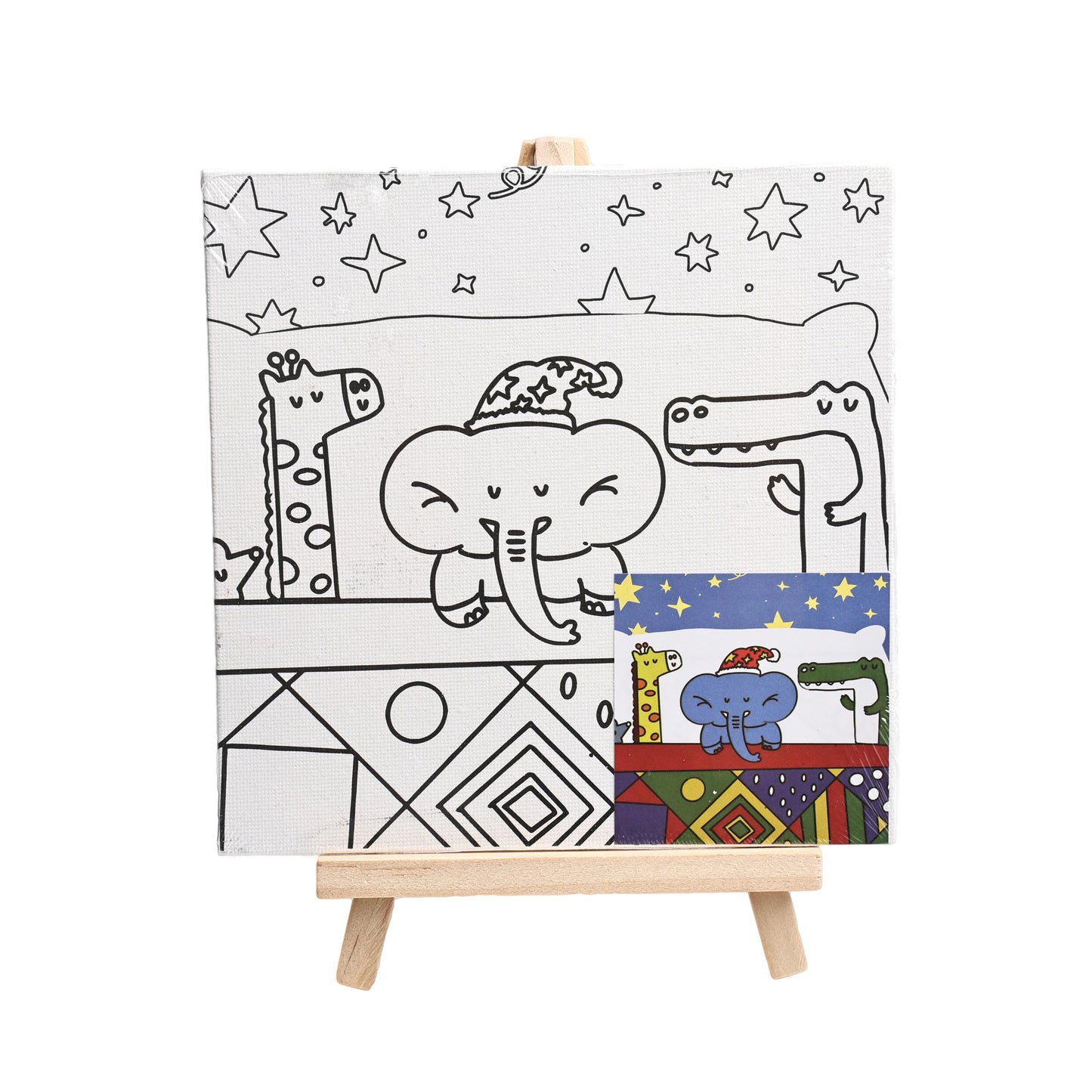 Coloring Painting Board Kit 10*15cm Cartoon for Kids and Students