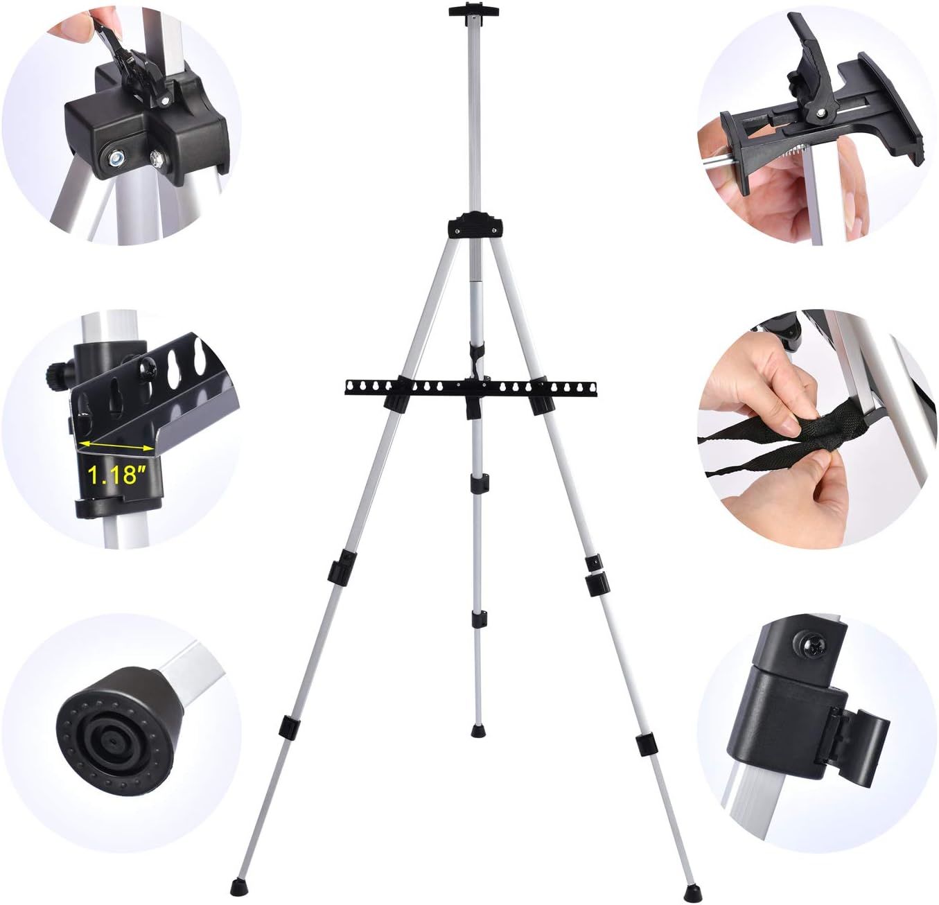 Aluminum Tripod Artist Easels Stand for Painting Canvas