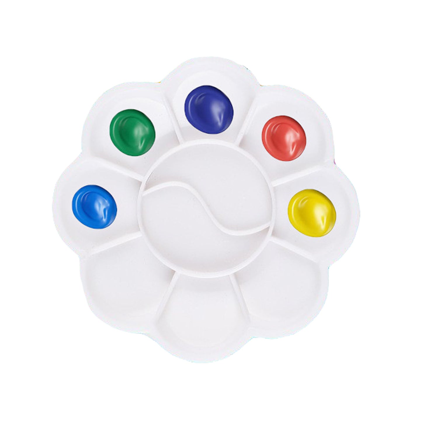Plum Blossom-Shaped Palette Paint Trays for Children′s Coloring Painting