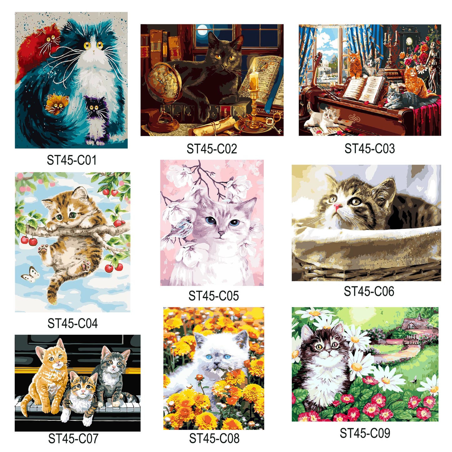 Paint By Number Stretched Canvas 40*50 cm for Wall Decoration