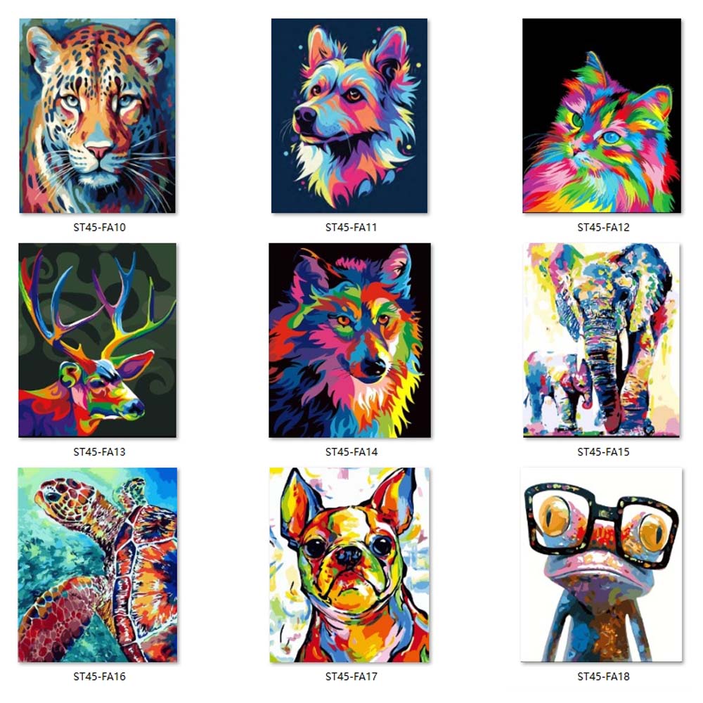 Paint By Number Stretched Canvas 40*50 cm for Wall Decoration