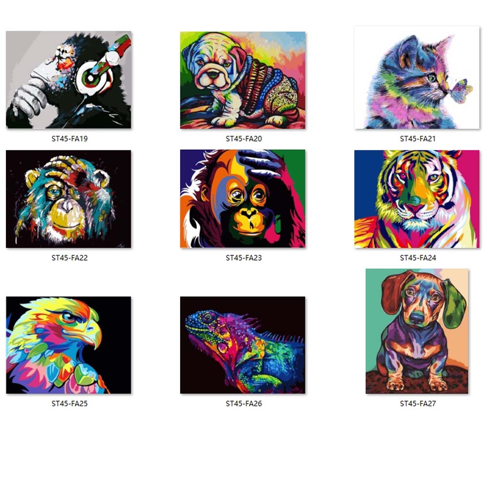 Paint By Number Stretched Canvas 40*50 cm for Wall Decoration