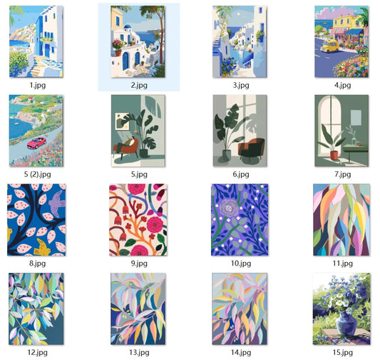 Paint-By-Numbers Designs For Size 40x50cm