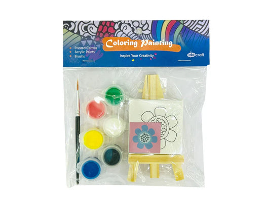 Coloring Painting, Pine Wood, Primed Framed Canvas 5*5 cm (2''*2'')