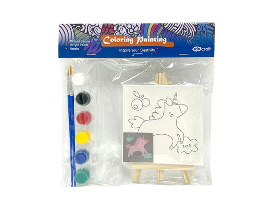 Coloring Painting, Pine Wood, Primed Framed Canvas 10*10 cm (4''*4'')