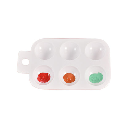 Rectangle Painting Palette 6 Wells with 1 Handle