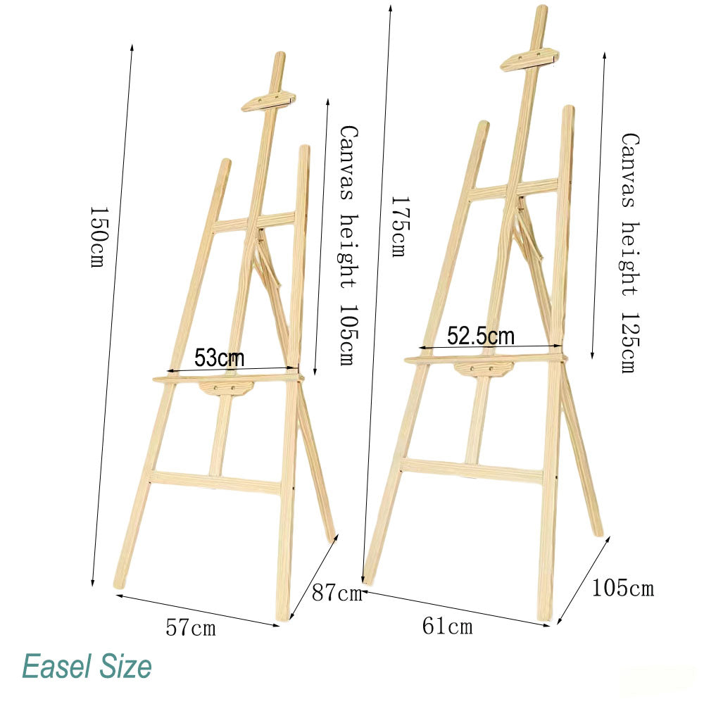 Wooden Floor Easel Stand for Painting and Exhibition