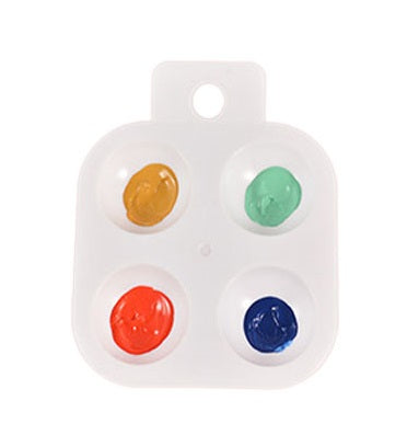 Square Painting Palette 4 Wells with 1 Handle