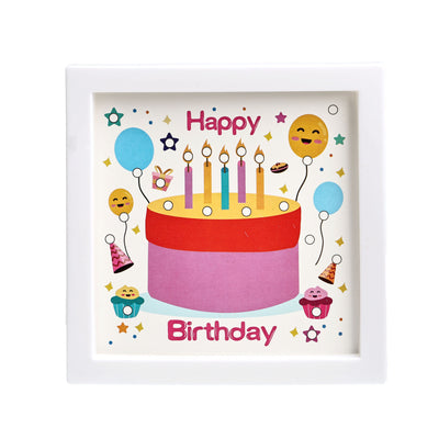 DIY Paperboard with Multi-colored Crafts Pompom Balls