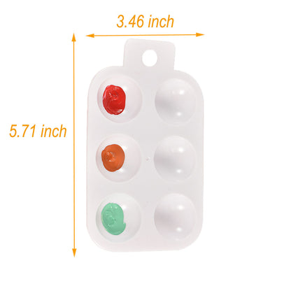 Rectangle Painting Palette 6 Wells with 1 Handle