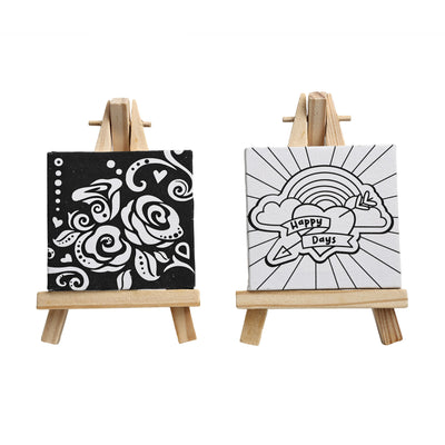 Coloring Painting Mini Stretched Canvas 8*8cm