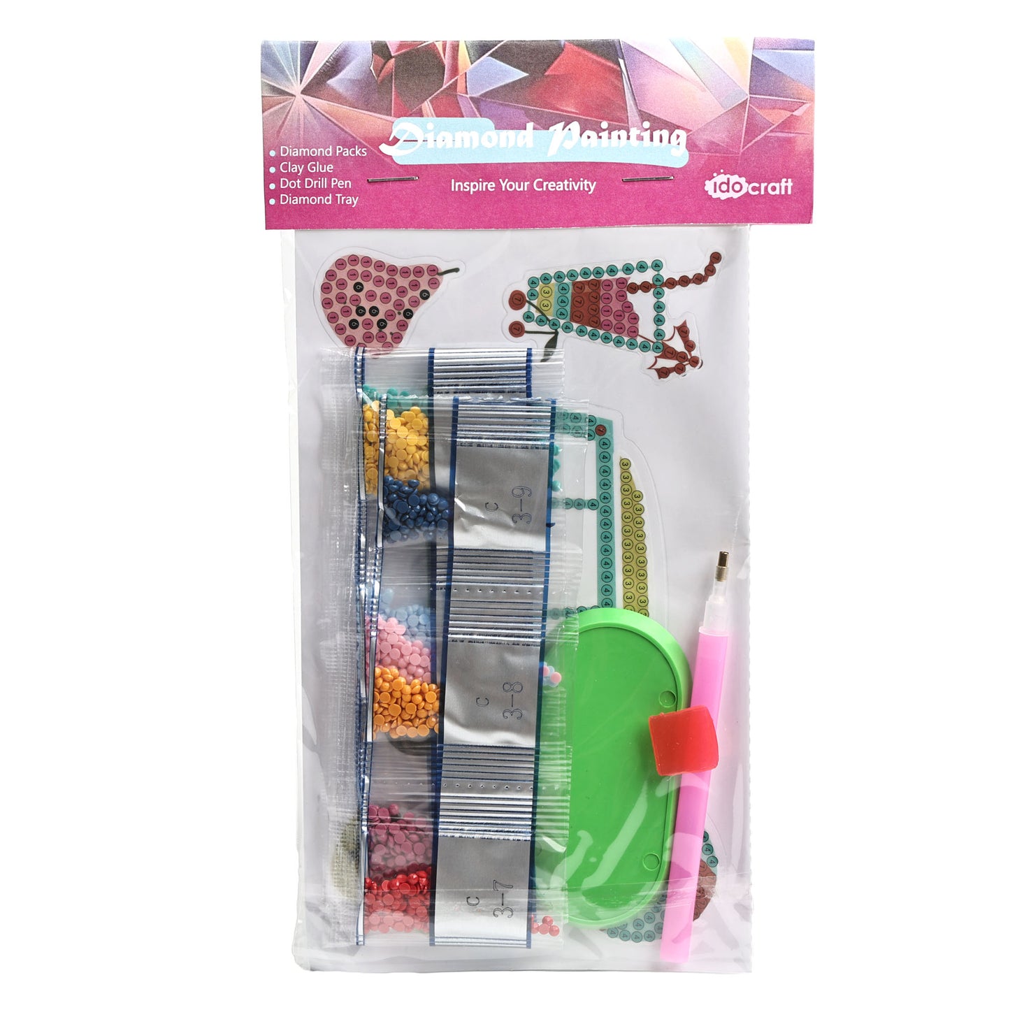 Diamond Painting 7*14 cm Paster 2 Pieces for Kids or Students
