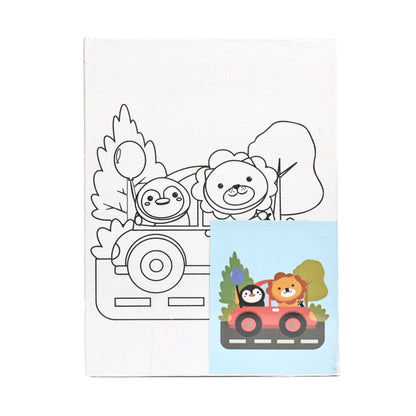 Coloring Painting Board Kit 13*18cm Cartoon for Kids and Students
