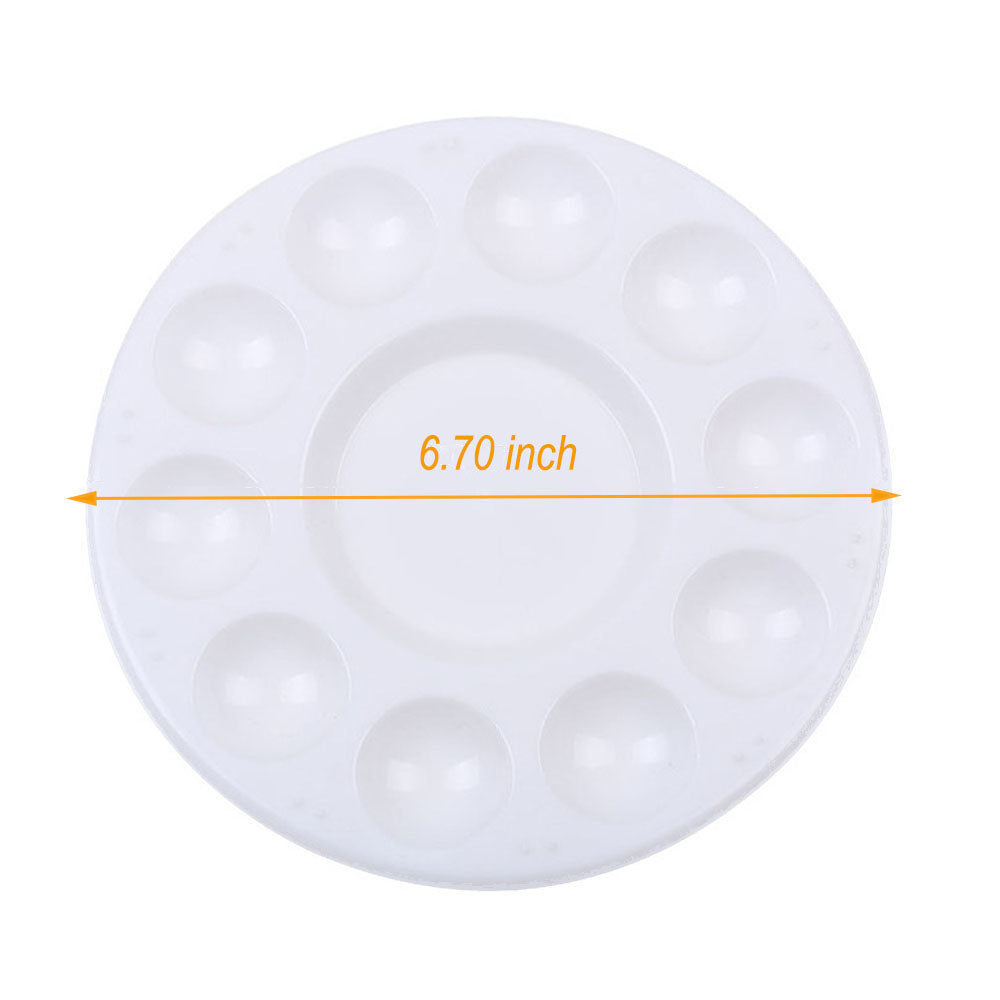 Round Painting Palette 10 Wells with 1 Reservoir