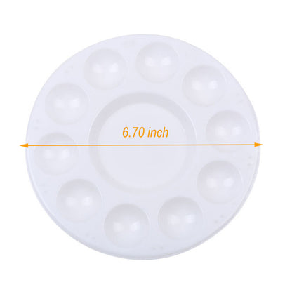 Round Painting Palette 10 Wells with 1 Reservoir