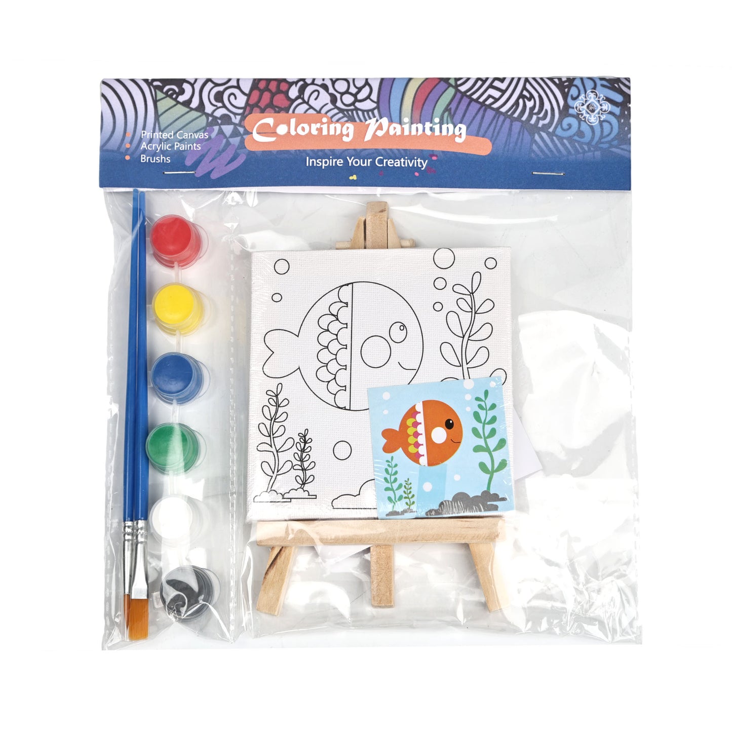 Coloring Painting Board Kit 10*10cm for Kids and Students
