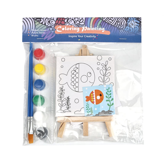 Coloring Painting Board Kit 10*10cm for Kids and Students