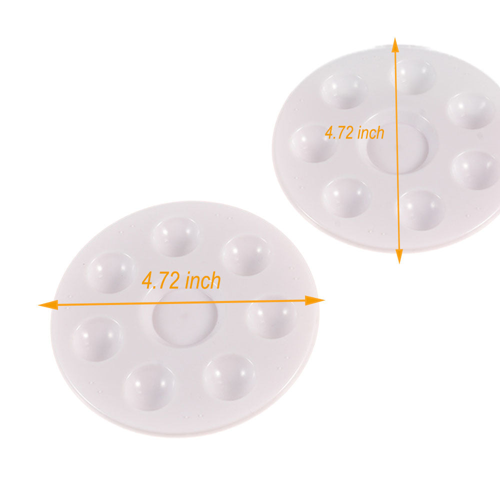 Round Painting Palette 7 Wells with 1 Reservoir