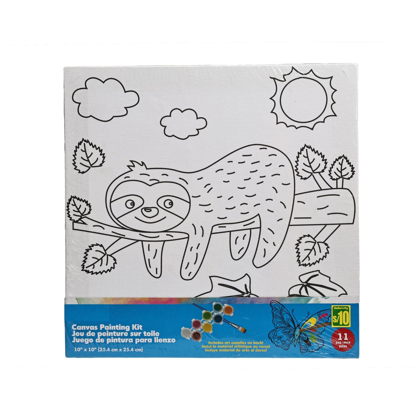 Coloring Painting Stretched Canvas 26*26 cm