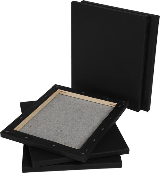 Black Triple Gesso Stretched Canvas for Oil and Acrylic