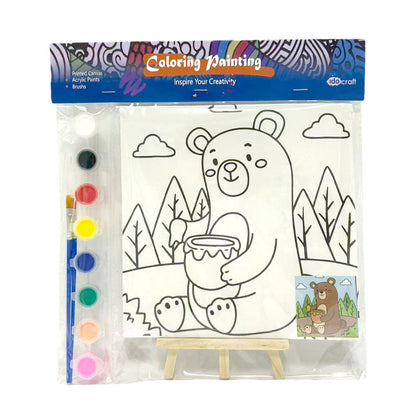 Coloring Painting, 3 mm MDF, Primed Canvas Panel  15*15 cm (6''*6'')