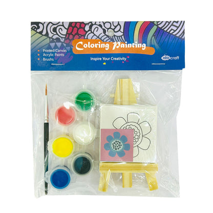 Coloring Painting, Pine Wood, Primed Framed Canvas  5*5 cm (2''*2'')