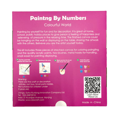 Paint By Number Stretched Canvas 16*16 cm 3PCS/set