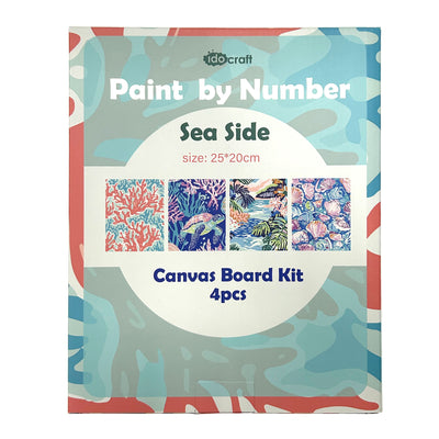 Paint By Number Canvas Panel 20*25 cm 4 PCS/set