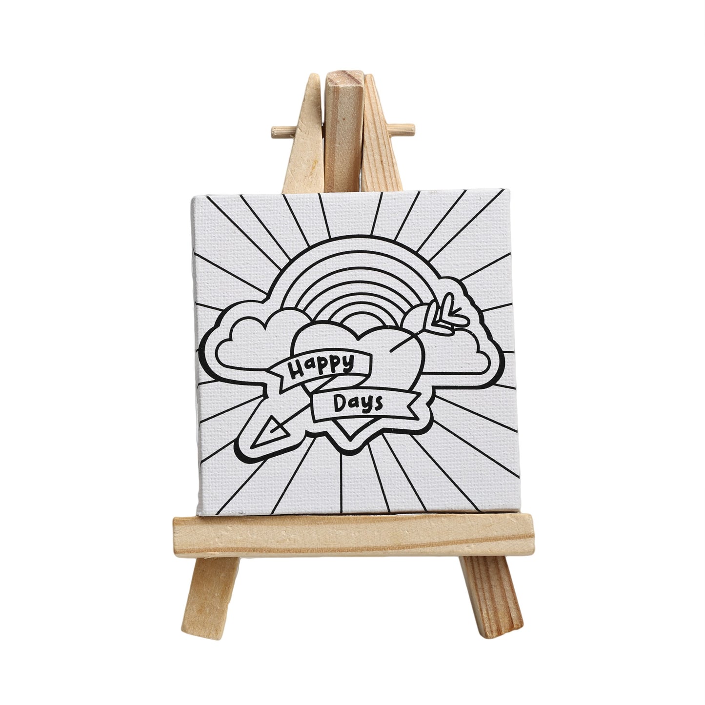 Coloring Painting Mini Stretched Canvas 8*8cm