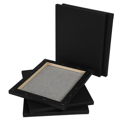 Black Triple Gesso Stretched Canvas for Oil and Acrylic