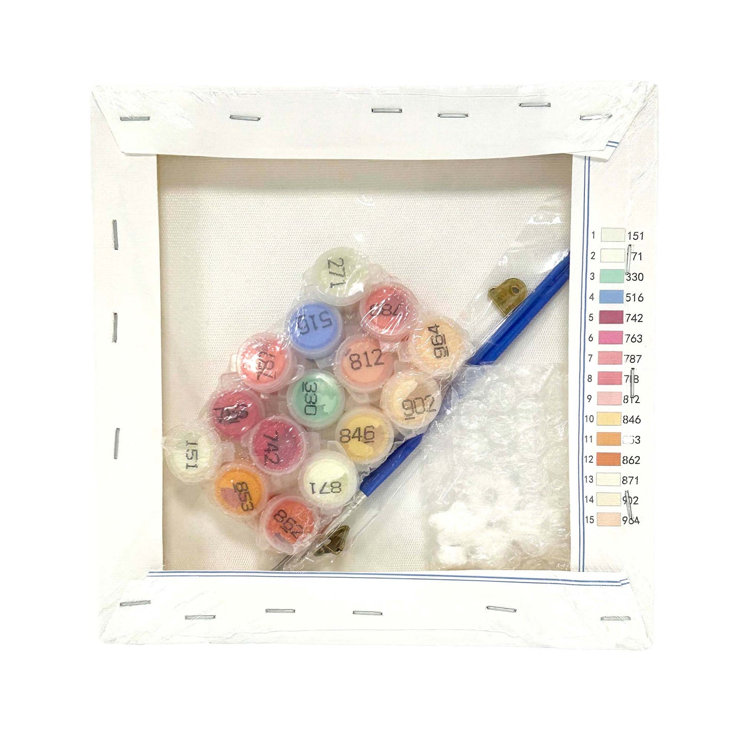 Paint By Number Stretched Canvas 20*20 cm with Plaster Models