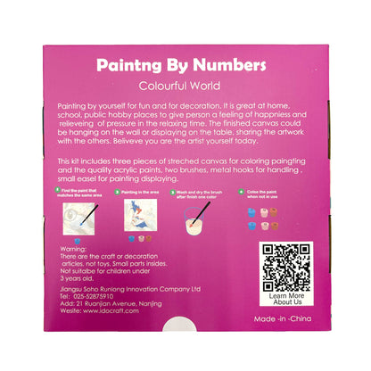 Paint By Number Stretched Canvas 16*16 cm 3PCS/set