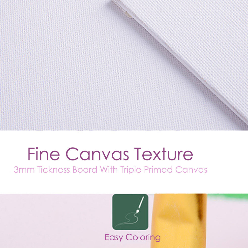 Primed Canvas Panel with Multiple Shapes