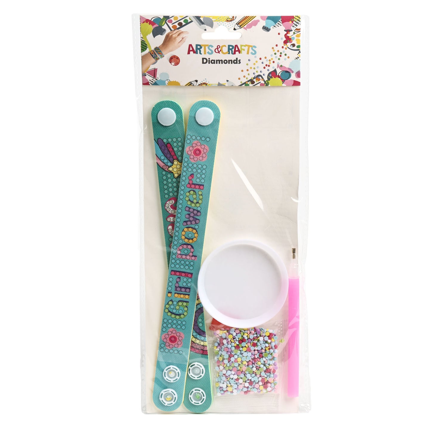 Diamond Painting 3*20 cm Wristband 2 Pieces  for Kids or Students