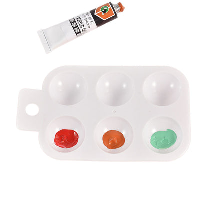 Rectangle Painting Palette 6 Wells with 1 Handle