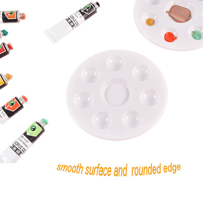 Round Painting Palette 7 Wells with 1 Reservoir