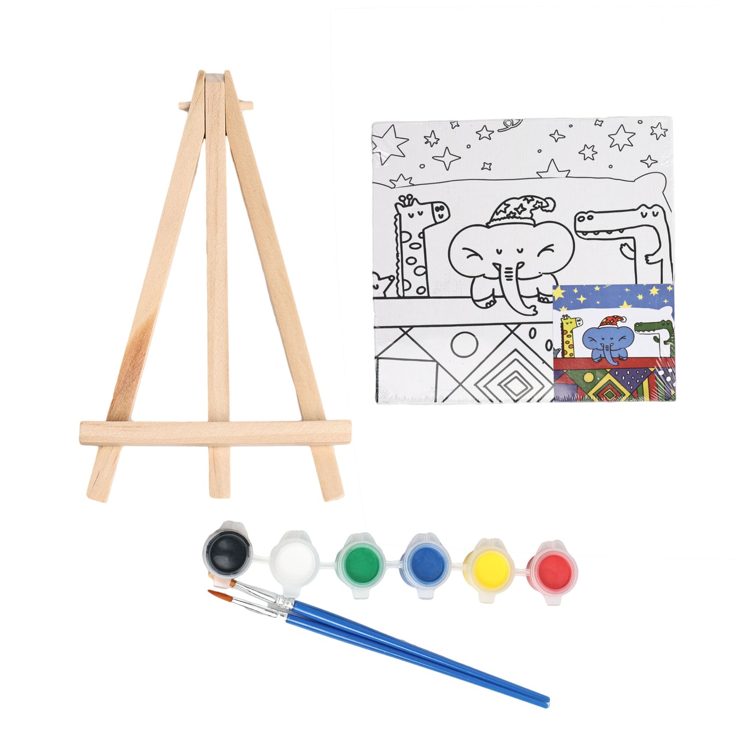 Coloring Painting Board Kit 10*15cm Cartoon for Kids and Students