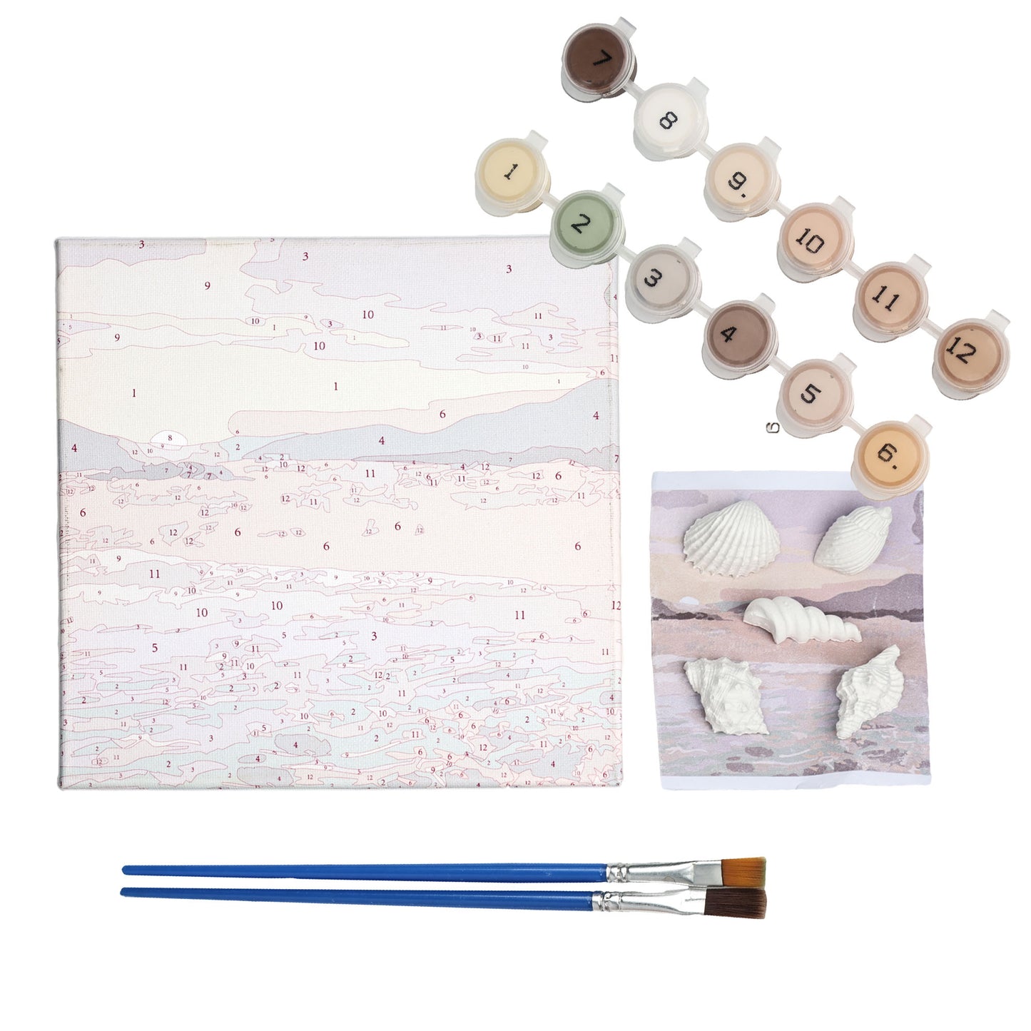 Paint by Number with Plaster Model Ornaments