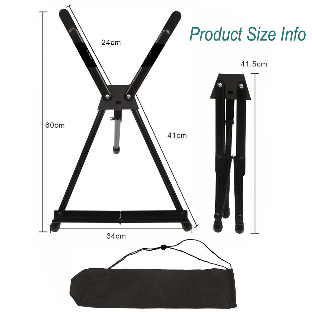 Iron Display Easel with Bag Portable for Table Painting