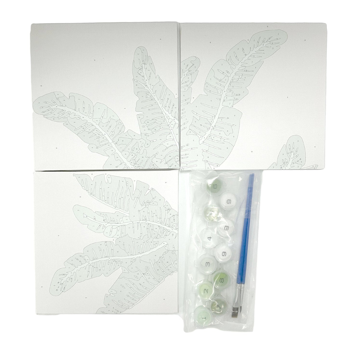 Paint By Number Stretched Canvas 16*16 cm 3PCS/set