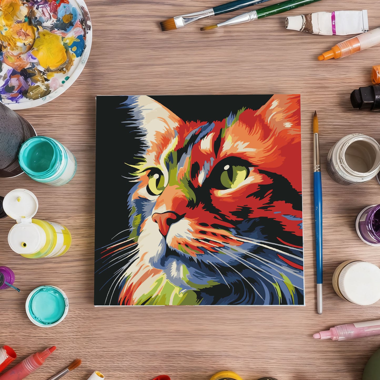 Paint By Number Stretched Canvas 40*40 cm