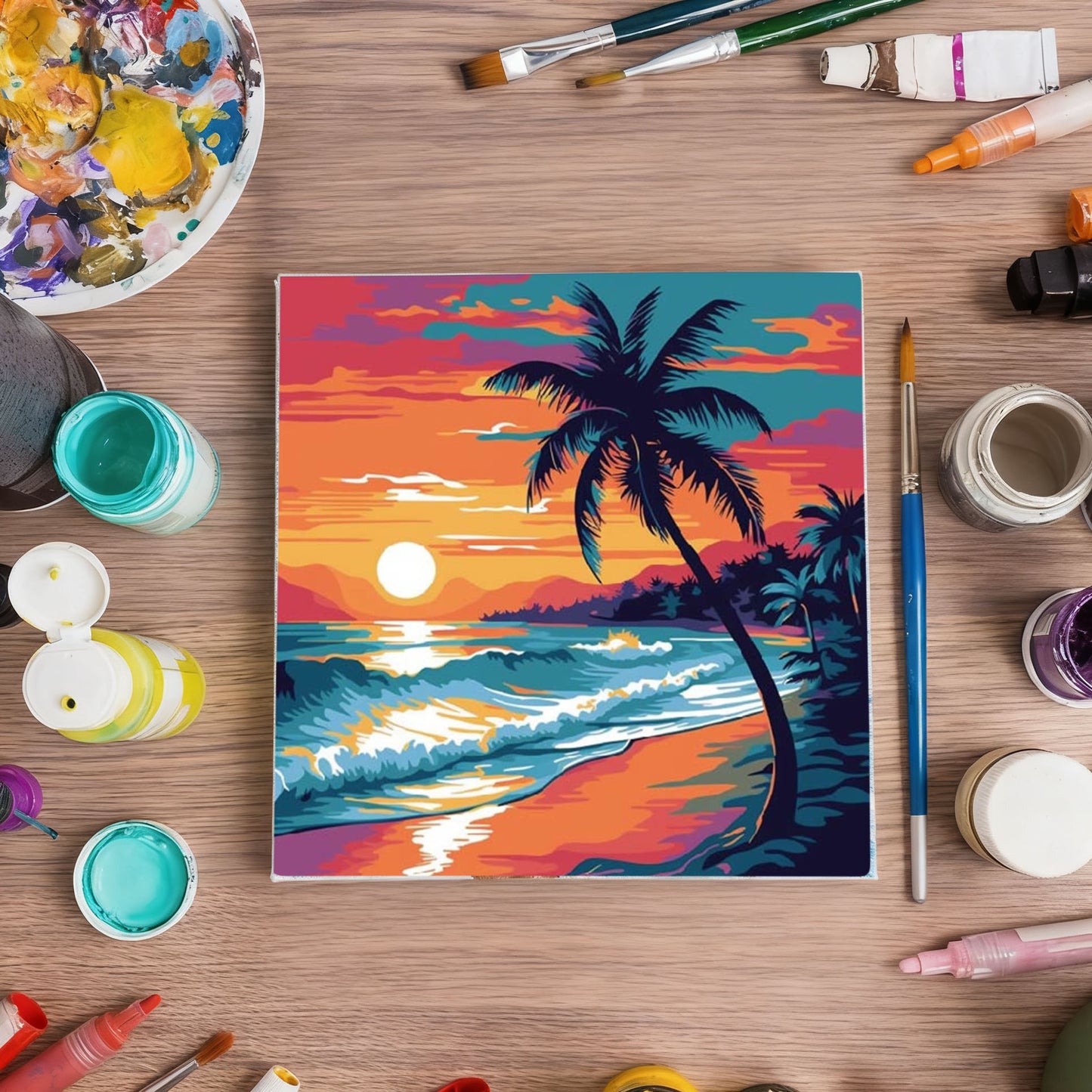 Paint By Number Stretched Canvas 40*40 cm