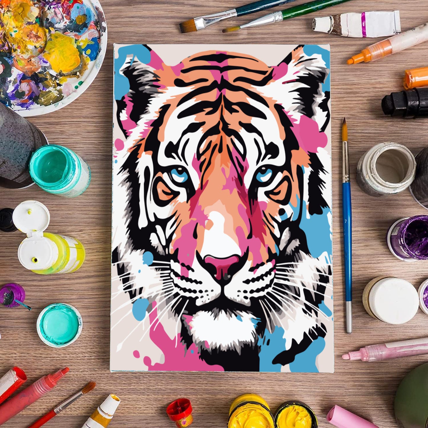 Lienzo estirado para pintar por números de 40 x 50 cm
