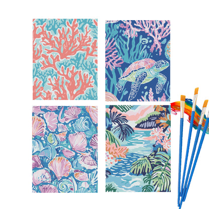 Paint By Number Canvas Panel 20*25 cm 4 PCS/set