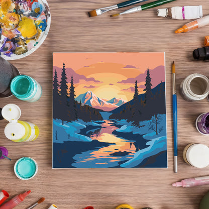 Paint By Number Stretched Canvas 40*40 cm